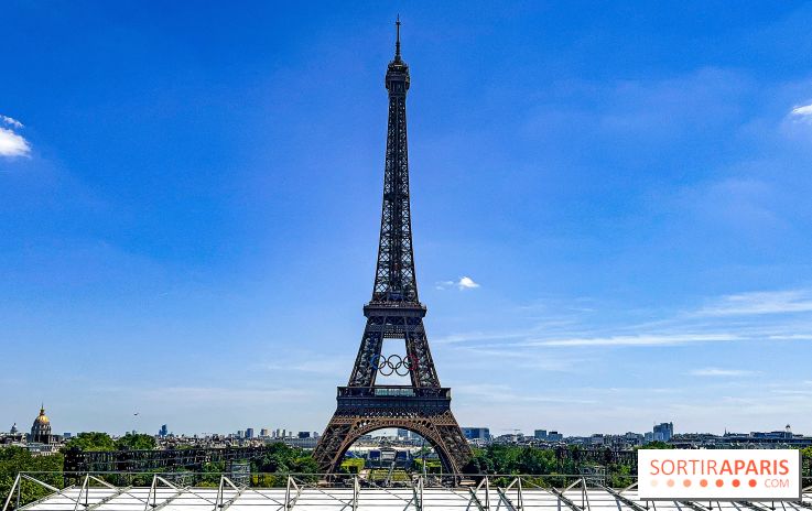 Tour Eiffel anneaux jeux olympiques Paris 2024