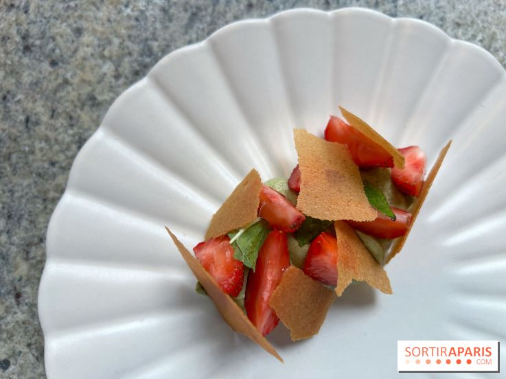 La Table des Résistants - Dessert fraises et menthe