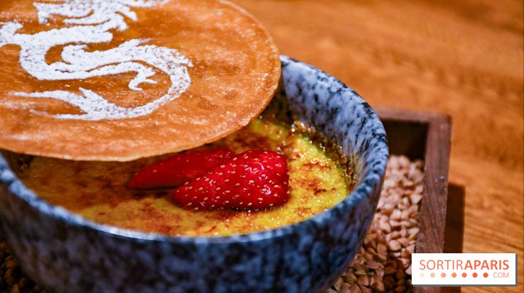 Madame Fan, le restaurant gastronomique chinois à Paris - crème brûlée au Pandan - dessert