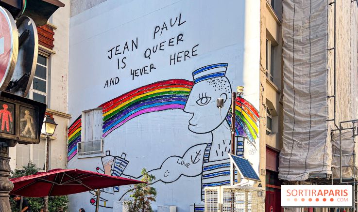 Fresque Pepo Moreno pour Jean-Paul Gaultier - Mois des Fiertés