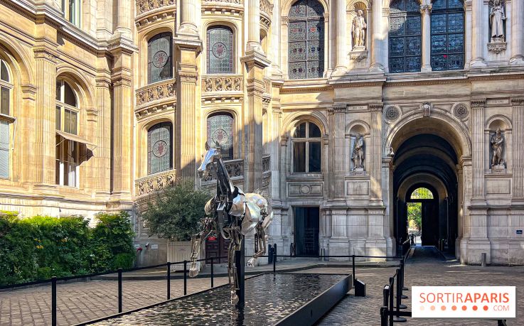 ZEUS, cheval métallique de la cérémonie d'ouverture des JO de Paris 2024 à l'Hôtel de Ville - image00029
