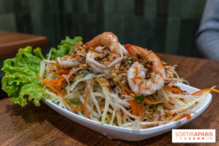 Mây Hồng, le restaurant vietnamien du 111 avenue d'Ivry Paris 13e -  salade de papaye