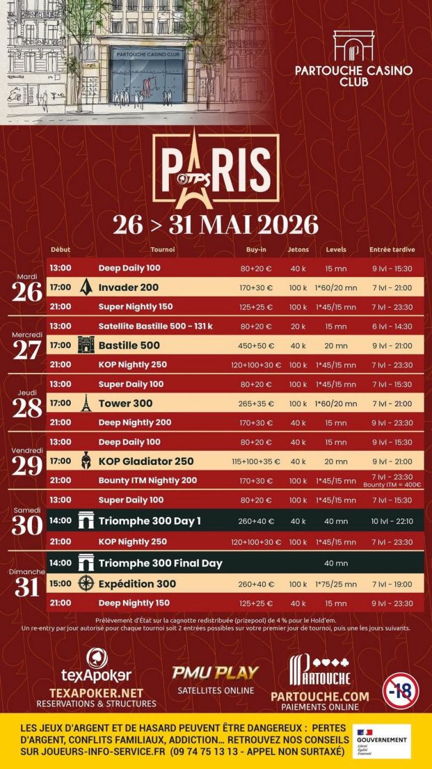 Partouche Casino Club : le nouveau temple du jeu ouvre ses portes à Paris le 12 mai