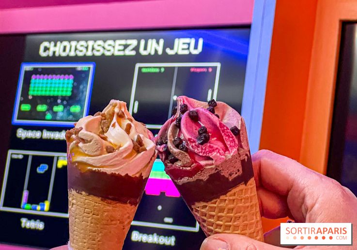 Gamebar î-cone-ique : un pop up hybride entre bar à glaces & bar à jeux d'arcade à Paris