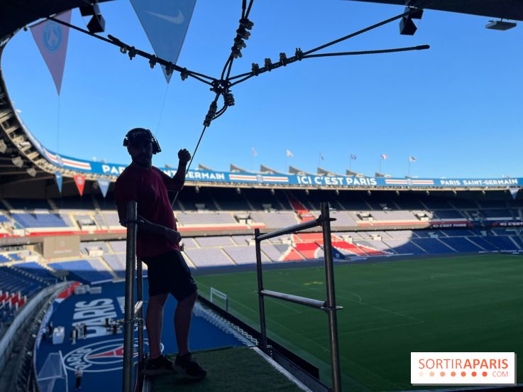 Tyrolienne au Parc des Princes