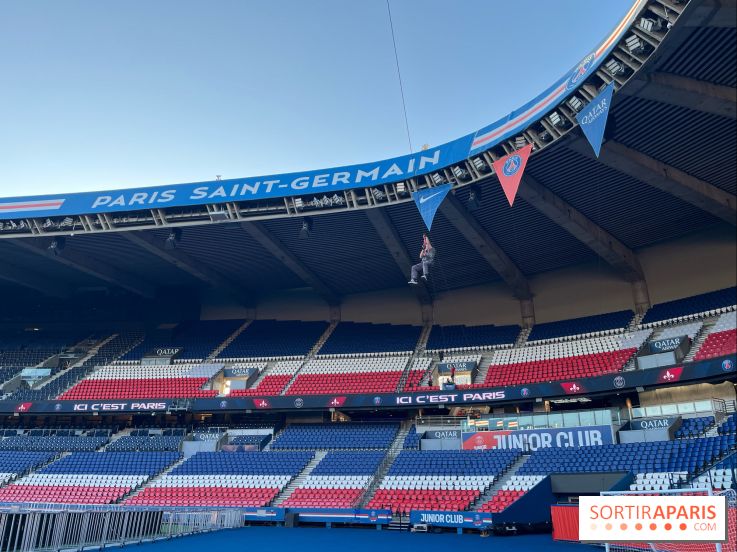 Tyrolienne au Parc des Princes