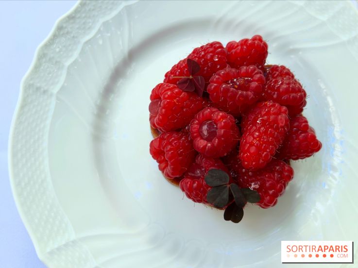 Patio terrasse La Réserve Paris - Tartelette framboises