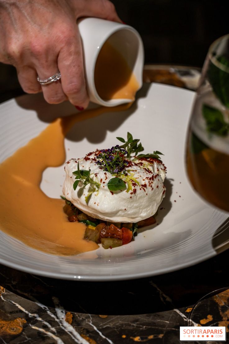 Maison Delano restaurant et terrasse cachée Paris 8e - tomates en 3 textures