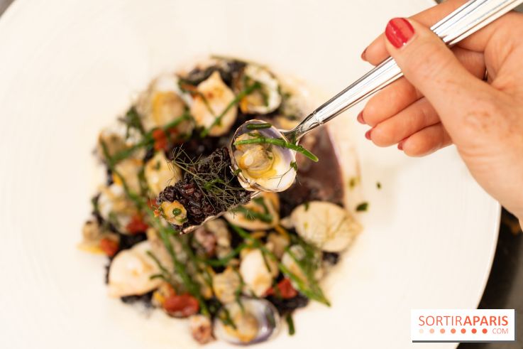 Maison Delano restaurant et terrasse cachée Paris 8e - Coquillages au riz vénéré