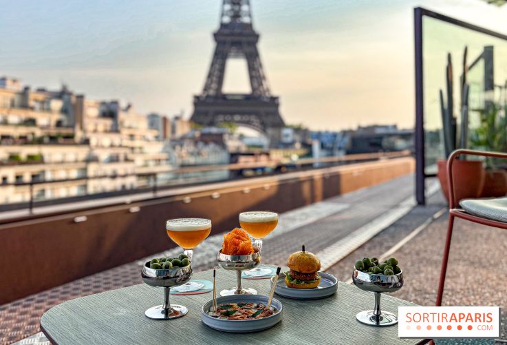Bar Les Ombres : cocktails & tapas sur le rooftop du Musée du Quai Branly avec vue sur la tour Eiffel