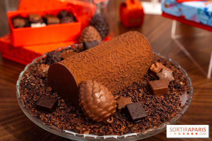 Bûche de Noël et créations de fête de Chapon 2025 - A7C07434