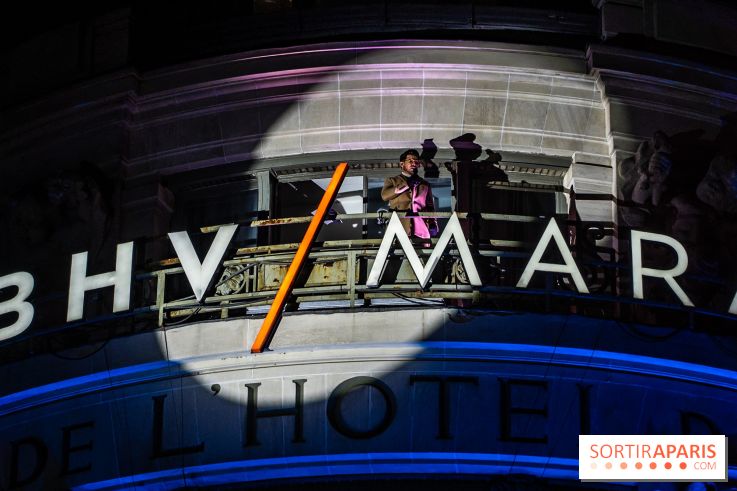 Inauguration des vitrines de Noël du BHV Marais à Paris 2025 avec Vincent Niclo et Vitaa - photos - A7C01352