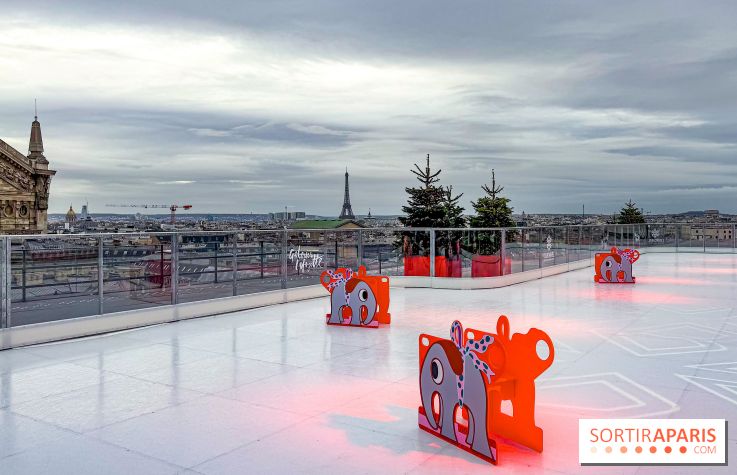 Noël 2025 aux Galeries Lafayette Haussmann : une patinoire éphémère sur les toits de Paris
