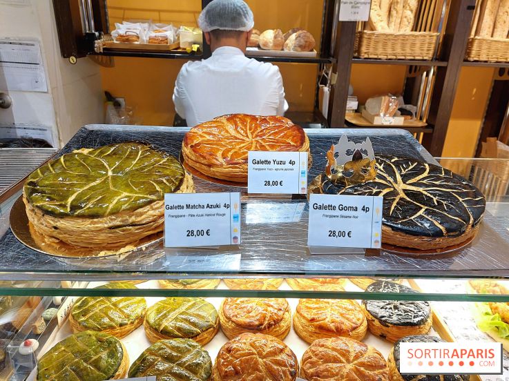 Aki Boulangerie : nos photos de sa galette des rois au sésame noir - Galette Aki Boulangerie 5
