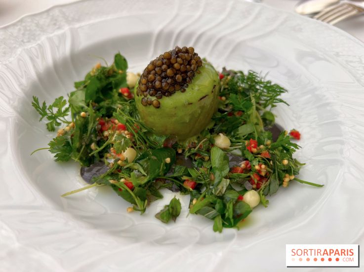 La Véranda, La Réserve Hôtel & Spa - Saumon brulé, taboulé, caviar 