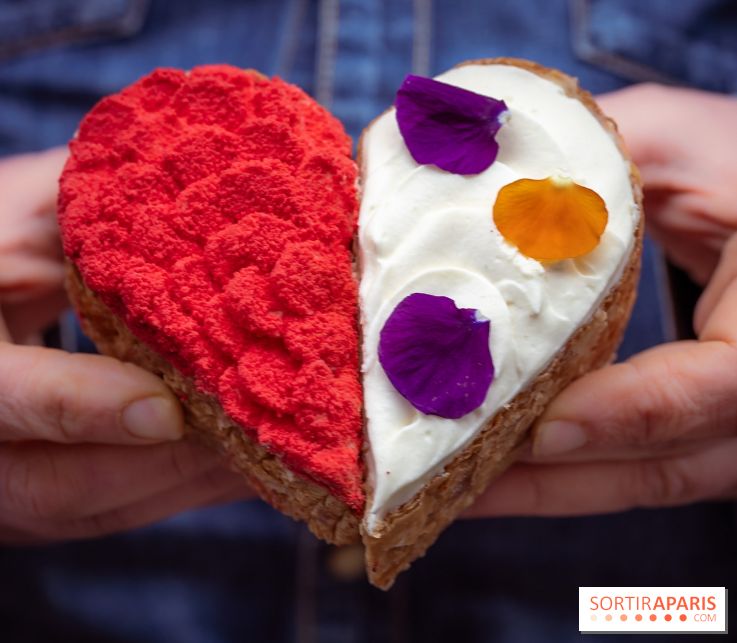 Saint-Valentin 2026 : les cœurs pâtissiers de Maison Aleph - photos - demi coeur