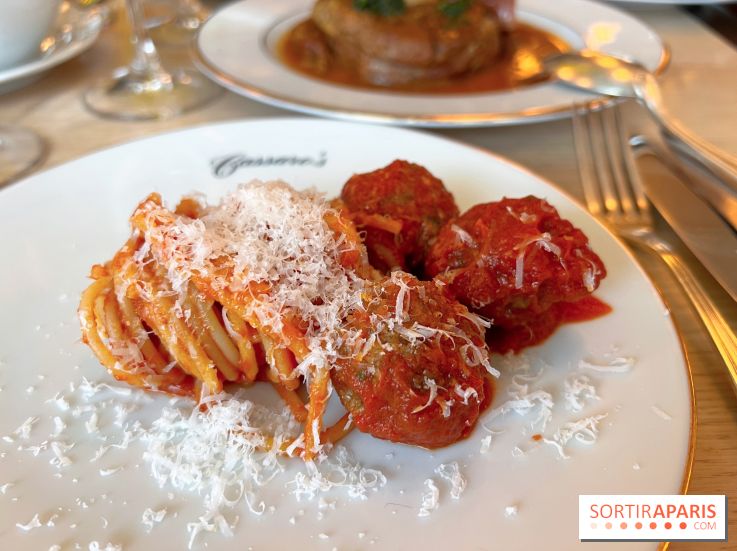 Cassaro's - Spaghetti meatballs