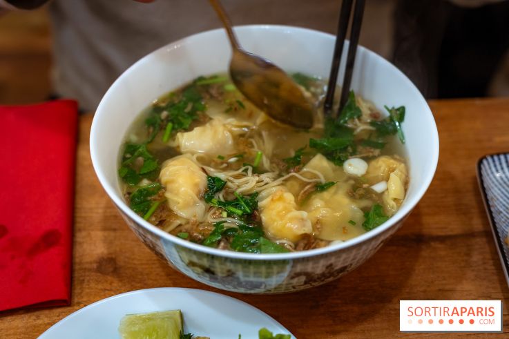 Cơm Niêu Quán, le nouveau restaurant vietnamien Paris 13e - soupe de raviolis de crevettes et nouilles