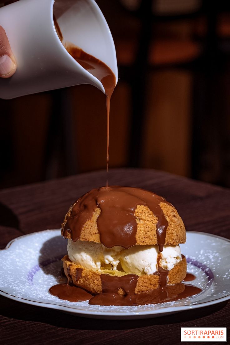 L'Auberge Nouvelle restaurant à Tremblay-sur-Mauldre dans les Yvelines - photos - chou profiterole 
