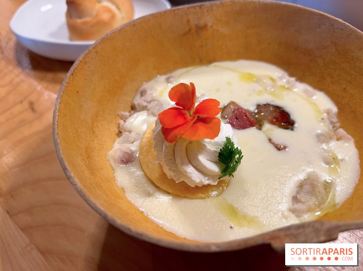 Leriche - Velouté d'igname, porc boucané