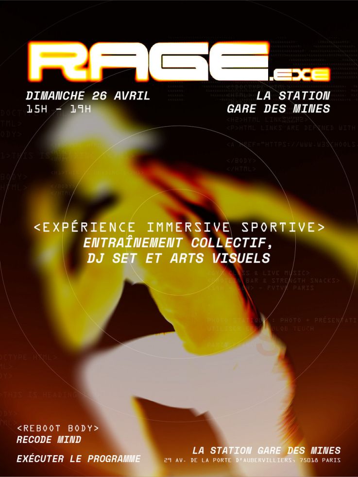 Rage.exe : une expérience sportive avec entrainement collectif intense, DJ set et art visuel