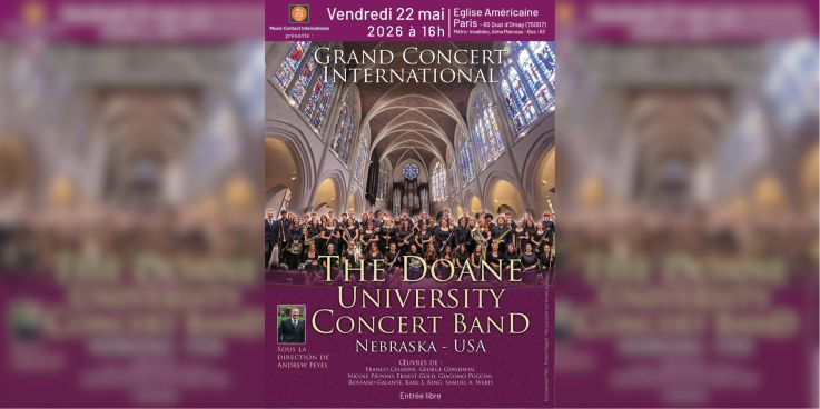 Un vent d’Amérique à Paris : le Doane University Concert Band en concert à l’American Church