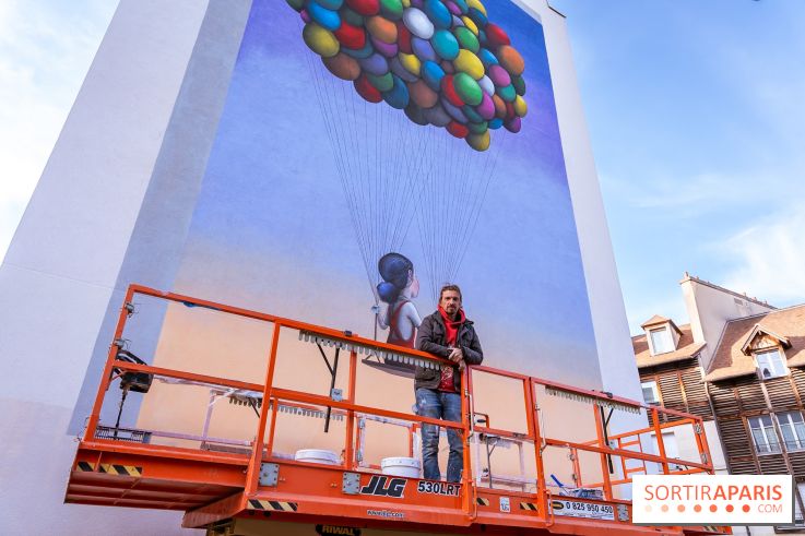 Seth et sa nouvelle fresque street-art XXL  Paris 13e - photos - A7200160