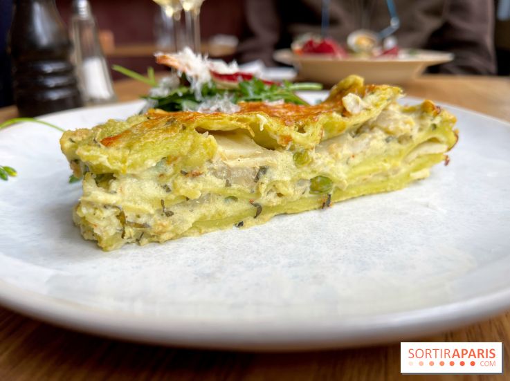 Chez Clo - Lasagnes artichaut, petit pois, ricotta