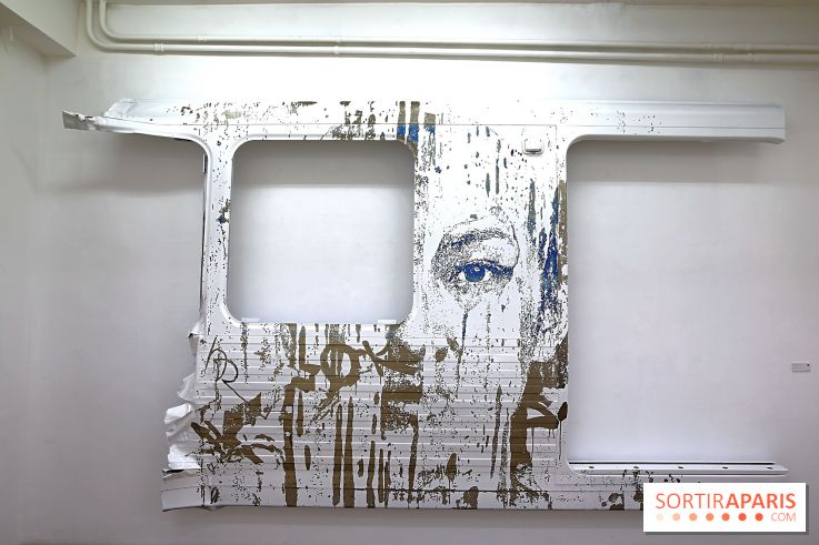 Vhils : nos photos de son exposition à la galerie Danysz à Paris - Seth Expo 5
