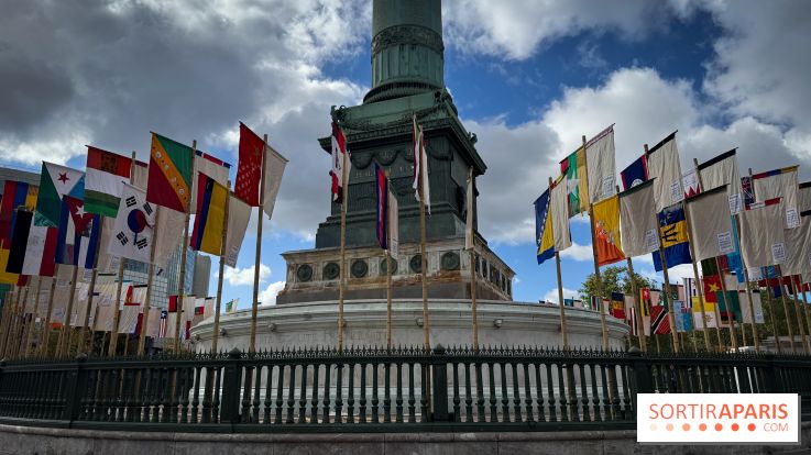 La Re-prise de la Bastille, 196 drapeaux recyclés autour de la Colonne de Juillet pour la Paris Design Week 2026
