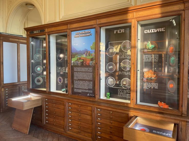 Les minéraux de Minecraft en vrai, au musée de Minéralogie des Mines de Paris !