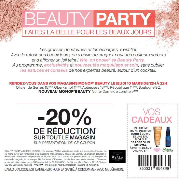 Beauty Party de Monop'beauty
