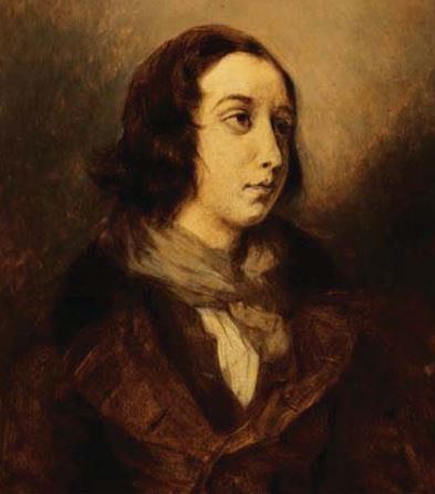 Eugène Delacroix (1798-1863), George Sand habillée en homme, 1834