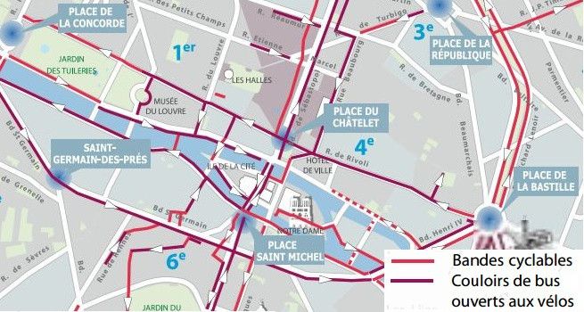 Réaménagement de la rue de Rivoli et des quais hauts