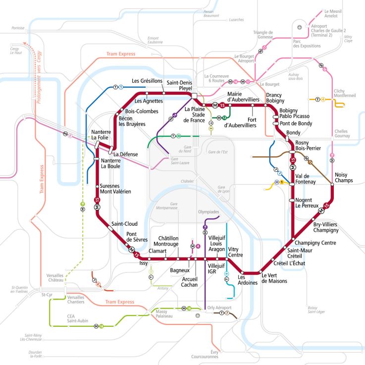 Le tracé de la ligne 15 du métro Grand Paris Express approuvé