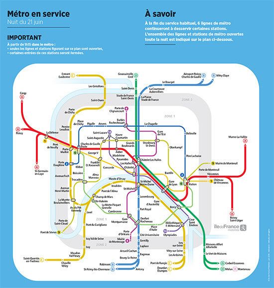 Fête de la Musique 2018 : les transports en service toute la nuit en île de France