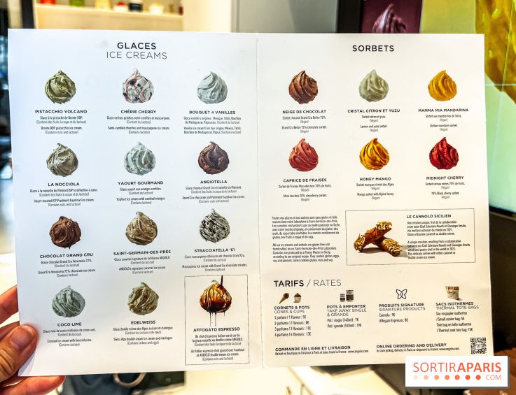 Angiolo, le nouveau glacier du 6e qui régale Saint-Germain-des-Près - carte des glaces