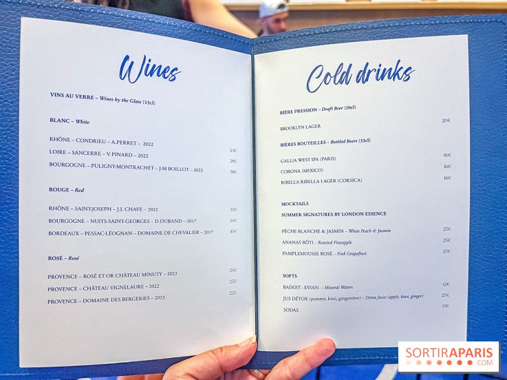 Découvrez le Sport bar caché du George V pendant les JO Paris 2024 - carte - menu