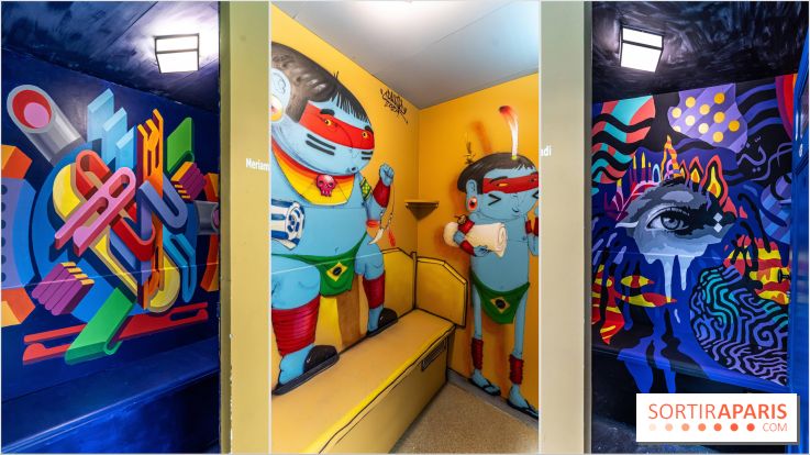 Les cabines de 70 artistes de la piscine Molitor se dévoile, l’exposition street-art insolite 