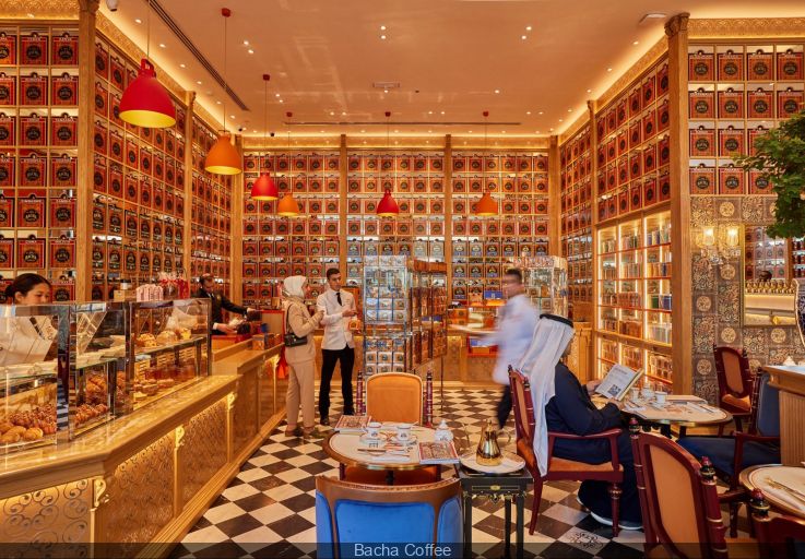 Bacha Coffee opens a luxurious Moroccan café on the Champs-Elysées that looks like a palace