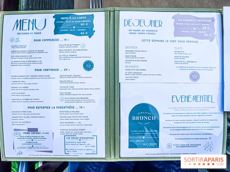 La Parenthèse Verte : le restaurant avec terrasse verdoyante dans les Yvelines - carte