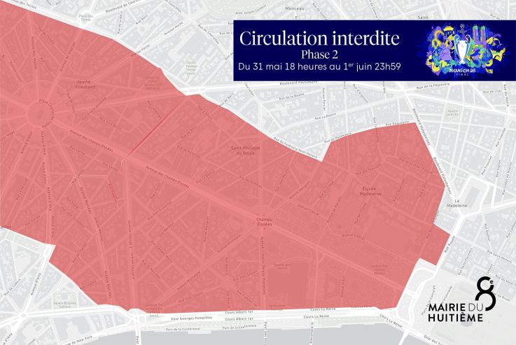 Parade du PSG sur les Champs : les restrictions de sécurité et routes fermées