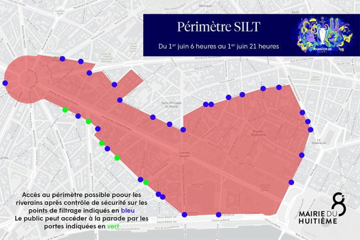 Parade du PSG sur les Champs : les restrictions de sécurité et routes fermées