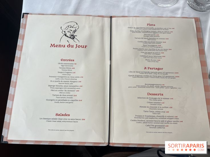 Le restaurant Margaux, le bistrot typique français face à la Tour Eiffel - carte - menu