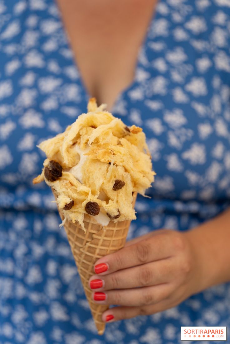 Insolite, la glace panettone de Christophe Louie à découvrir l'été à Paris