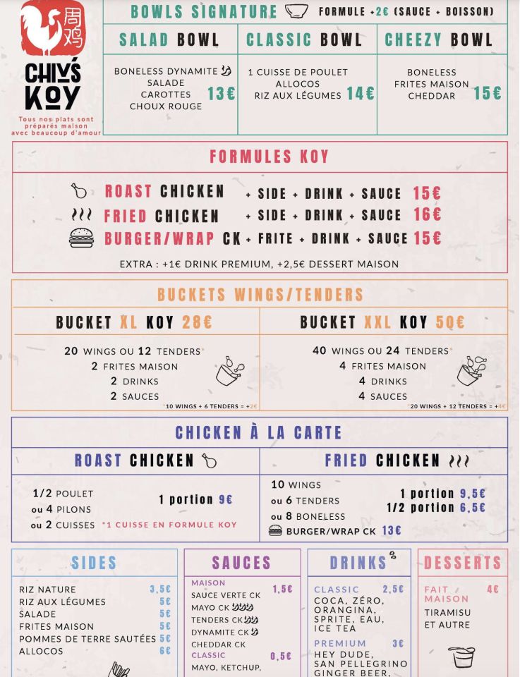 Chiv's Koy,  nouveau temple du poulet frit Paris 13e