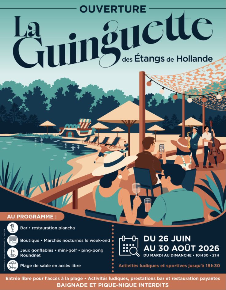 Étangs de Hollande : la guinguette et plage gratuite estivale arrive dans les Yvelines