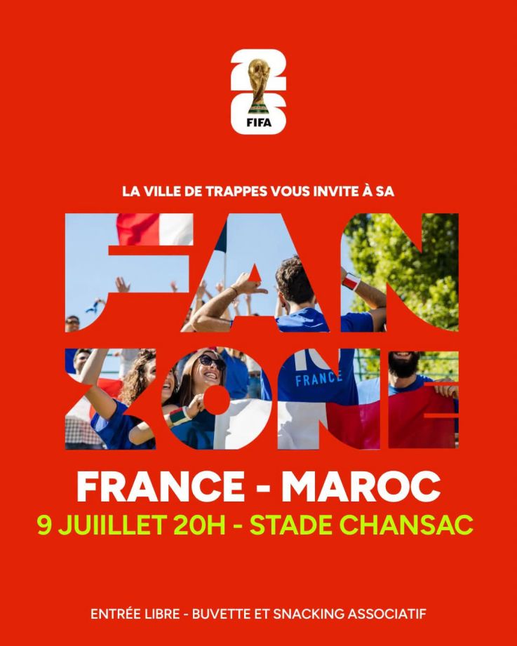 France - Maroc : la fan zone à Trappes pour vivre le quart de finale sur écran géant