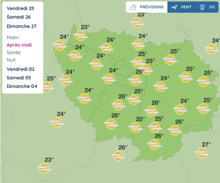 Météo Paris Île-de-France : un week-end d'été ces 26 et 27 septembre pour la venue du Pape