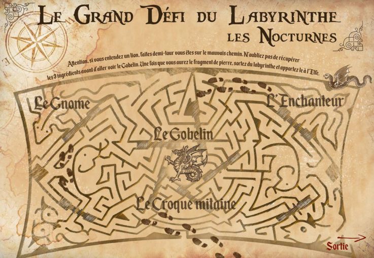 Le Grand Défi du Labyrinthe du Zoo de Thoiry en nocturne